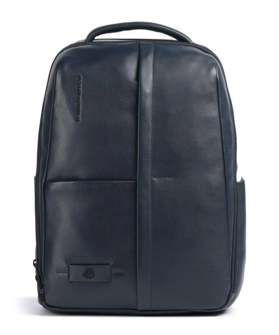 W137 Rucksack 13″ genarbtes Rindsleder dunkelblau