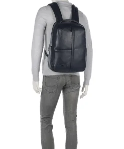 W137 Rucksack 13″ genarbtes Rindsleder dunkelblau