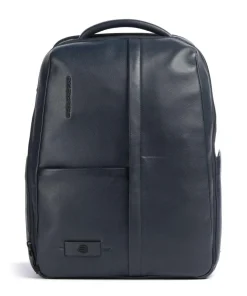 W137 Rucksack 14″ genarbtes Rindsleder dunkelblau