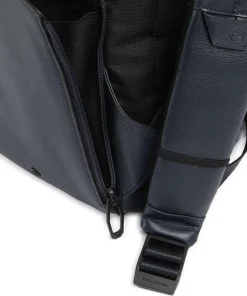 W137 Rucksack 14″ genarbtes Rindsleder dunkelblau