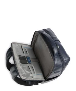 W137 Rucksack 14″ genarbtes Rindsleder dunkelblau