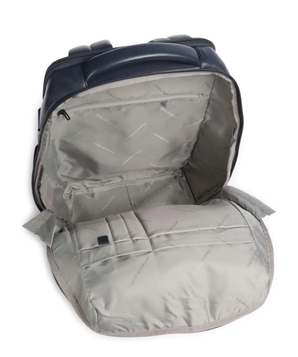 W137 Rucksack 14″ genarbtes Rindsleder dunkelblau