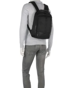 W138 Rucksack 13″ recyceltes Polyester schwarz