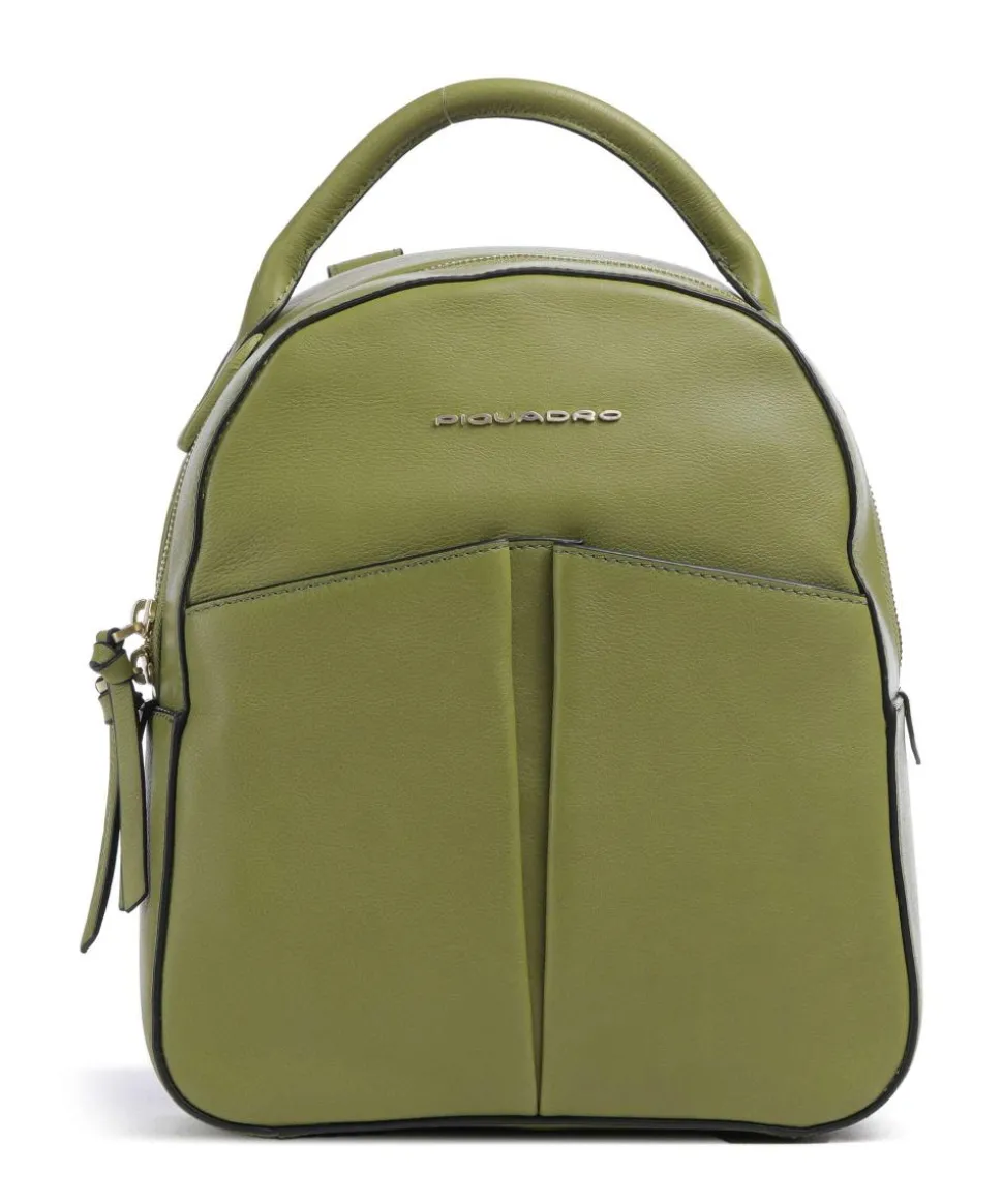 W134 Rucksack genarbtes Rindsleder olivgrün