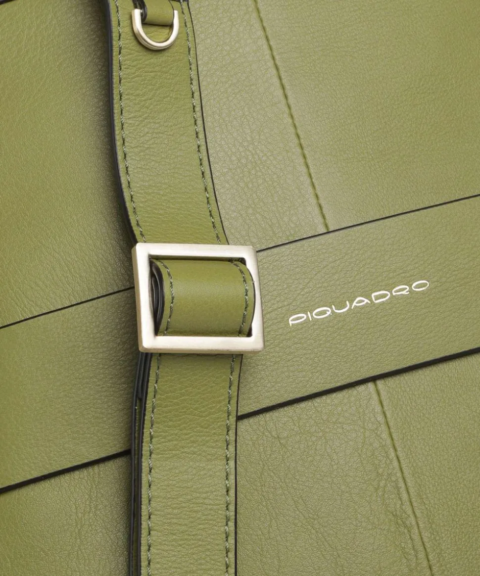 W134 Rucksack genarbtes Rindsleder olivgrün