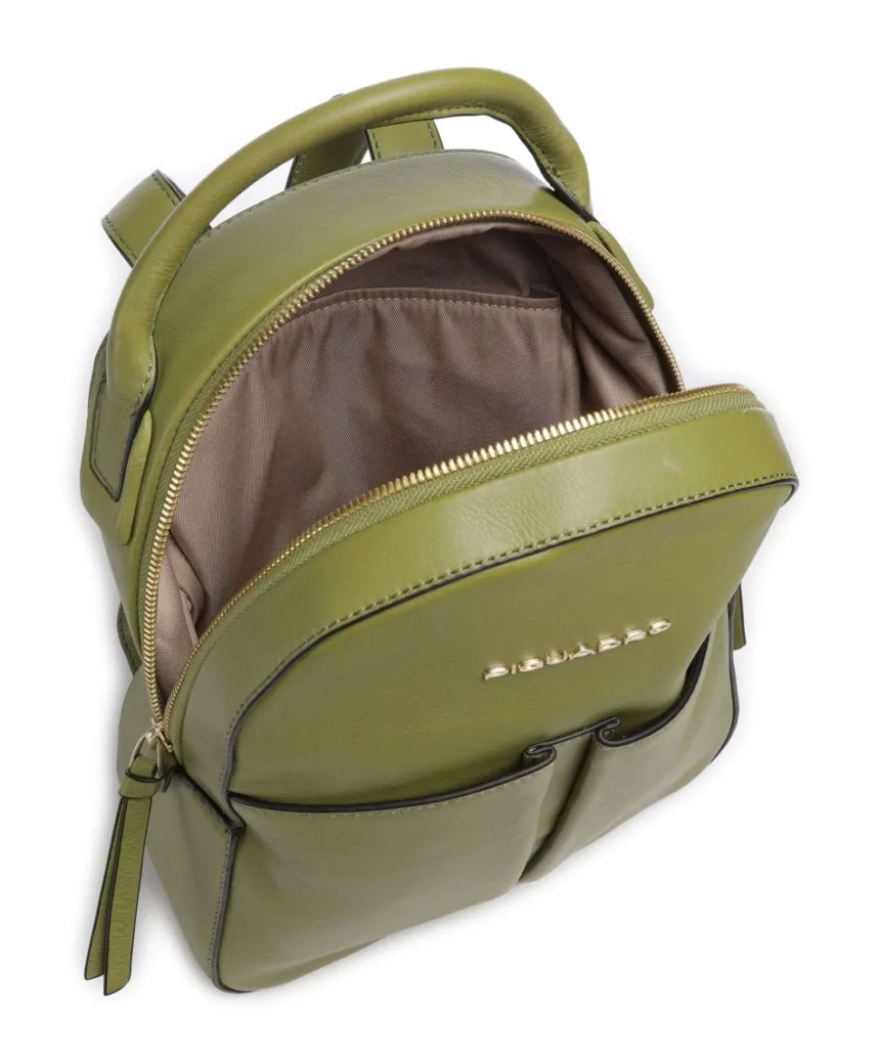 W134 Rucksack genarbtes Rindsleder olivgrün