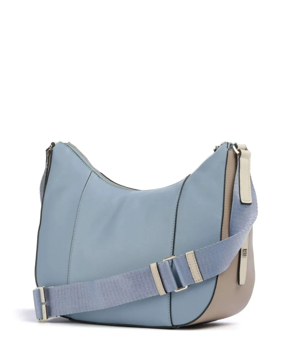 W92 Umhängetasche fein genarbtes Rindsleder hellblau