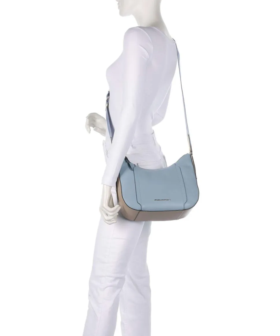 W92 Umhängetasche fein genarbtes Rindsleder hellblau