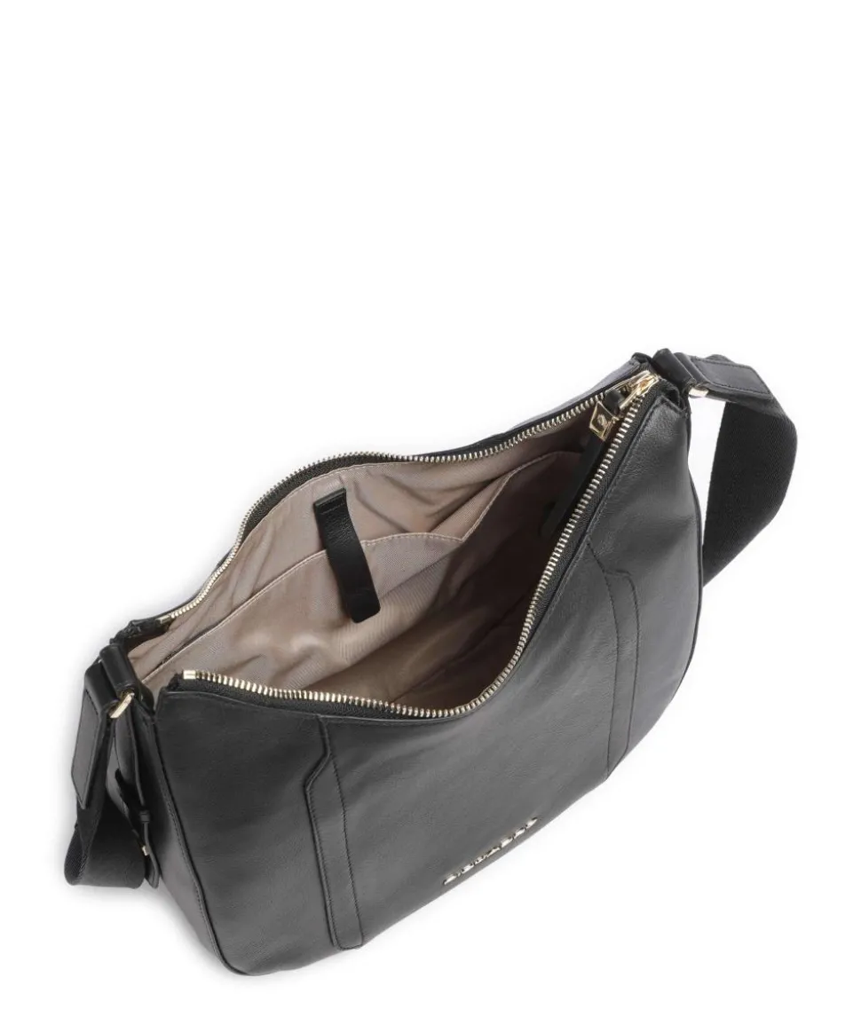 W92 Umhängetasche fein genarbtes Rindsleder schwarz