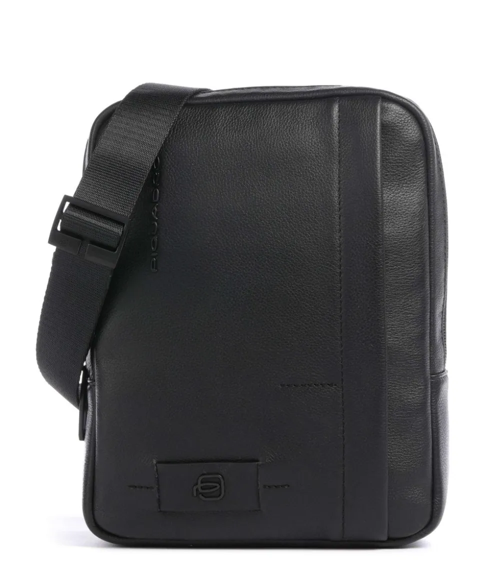 W137 Umhängetasche genarbtes Rindsleder schwarz