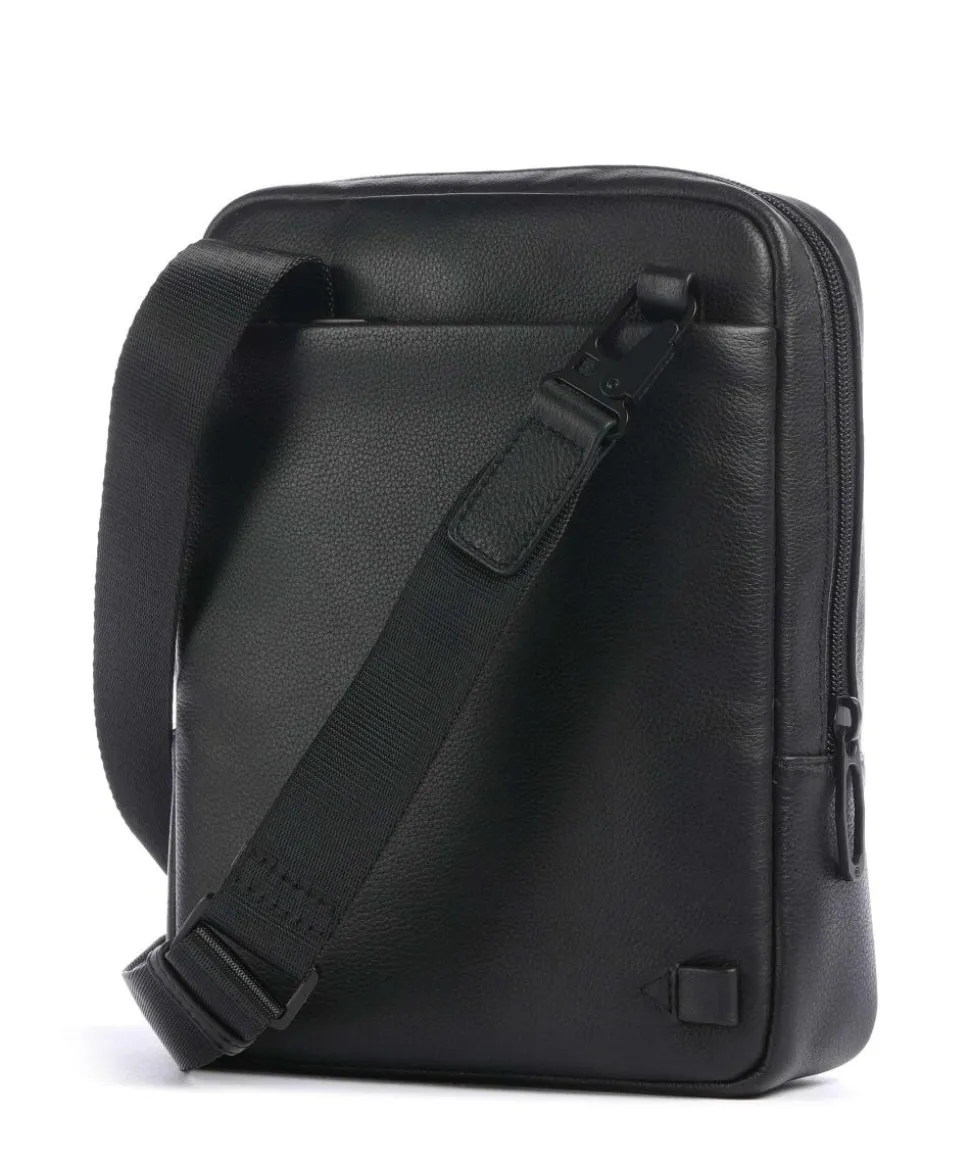 W137 Umhängetasche genarbtes Rindsleder schwarz