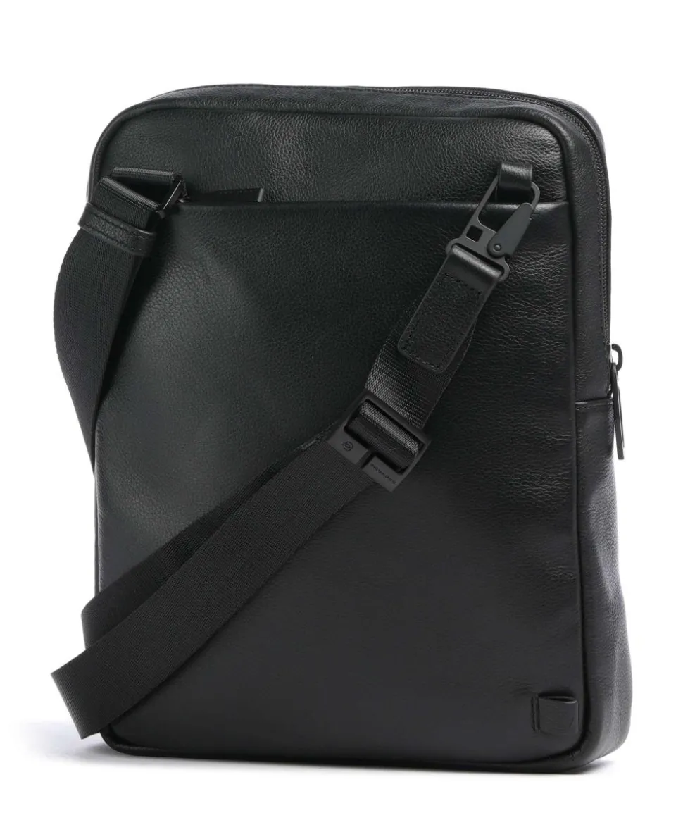 W137 Umhängetasche genarbtes Rindsleder schwarz