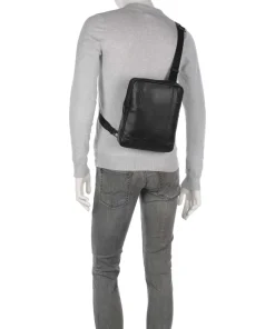 W137 Umhängetasche genarbtes Rindsleder schwarz