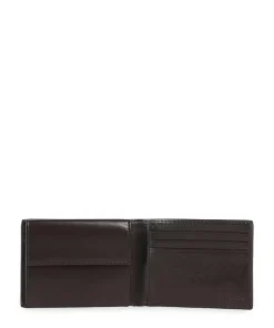 Wald RFID Geldbörse genarbtes Rindsleder dunkelbraun