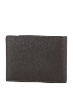 Wald RFID Geldbörse genarbtes Rindsleder dunkelbraun