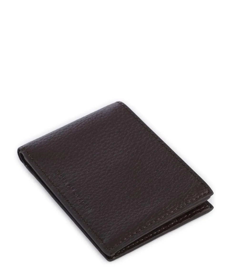 Wald RFID Geldbörse genarbtes Rindsleder dunkelbraun