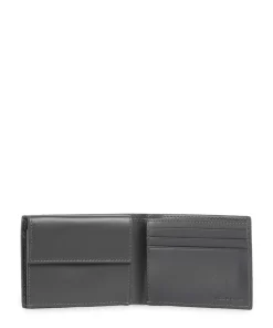 Wald RFID Geldbörse genarbtes Rindsleder dunkelgrau