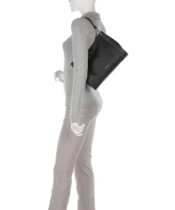 Wallace Schultertasche genarbtes Leder schwarz