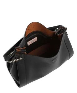 Wallace Schultertasche genarbtes Leder schwarz