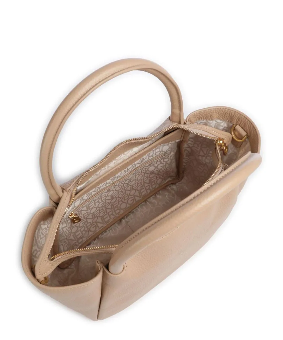 Wallis Raja Handtasche genarbtes Rindsleder hellbraun