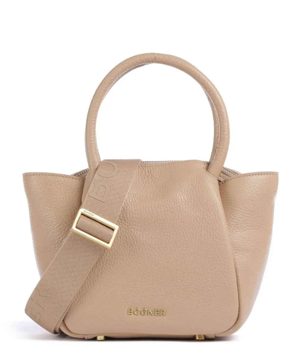 Wallis Raja Handtasche genarbtes Rindsleder hellbraun