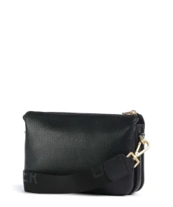 Wallis Taja Umhängetasche genarbtes Rindsleder schwarz