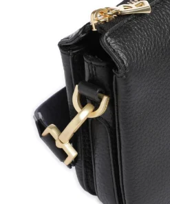 Wallis Taja Umhängetasche genarbtes Rindsleder schwarz