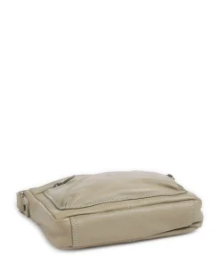 Washed Waxed Cow Aston Umhängetasche genarbtes Rindsleder beige