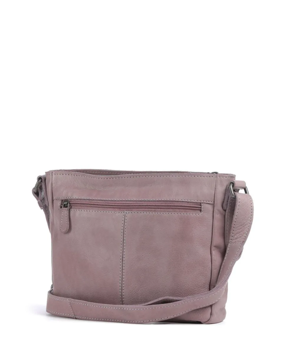Washed Waxed Cow Aston Umhängetasche genarbtes Rindsleder lavendel