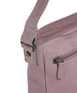 Washed Waxed Cow Aston Umhängetasche genarbtes Rindsleder lavendel