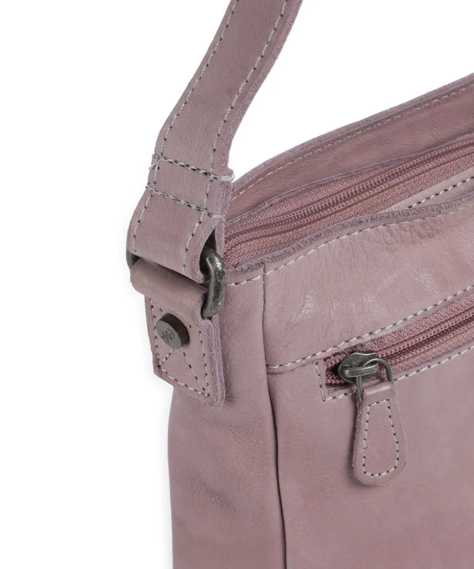 Washed Waxed Cow Aston Umhängetasche genarbtes Rindsleder lavendel