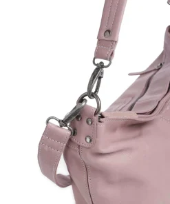 Washed Waxed Cow Bolivia Beuteltasche Pull-Up Rindsleder lavendel