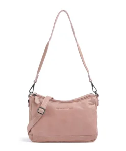 Washed Waxed Cow Irving Schultertasche genarbtes Rindsleder altrosa