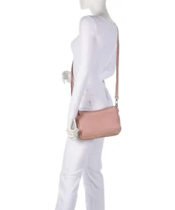 Washed Waxed Cow Irving Schultertasche genarbtes Rindsleder altrosa