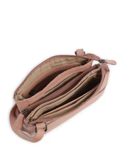 Washed Waxed Cow Osaka Umhängetasche genarbtes Rindsleder altrosa