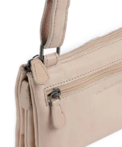 Washed Waxed Cow Osaka Umhängetasche genarbtes Rindsleder beige