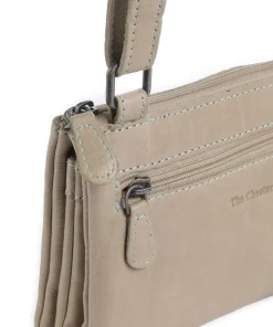 Washed Waxed Cow Osaka Umhängetasche genarbtes Rindsleder beige