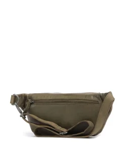 Washed Waxed Cow Severo Gürteltasche genarbtes Rindsleder olivgrün