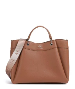 Wave L Handtasche Lederimitat braun