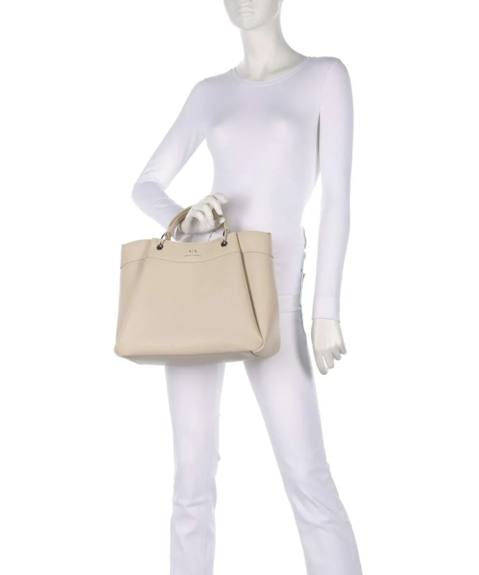 Wave L Handtasche Lederimitat elfenbein