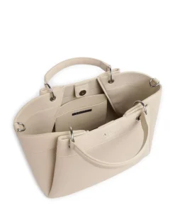 Wave L Handtasche Lederimitat elfenbein