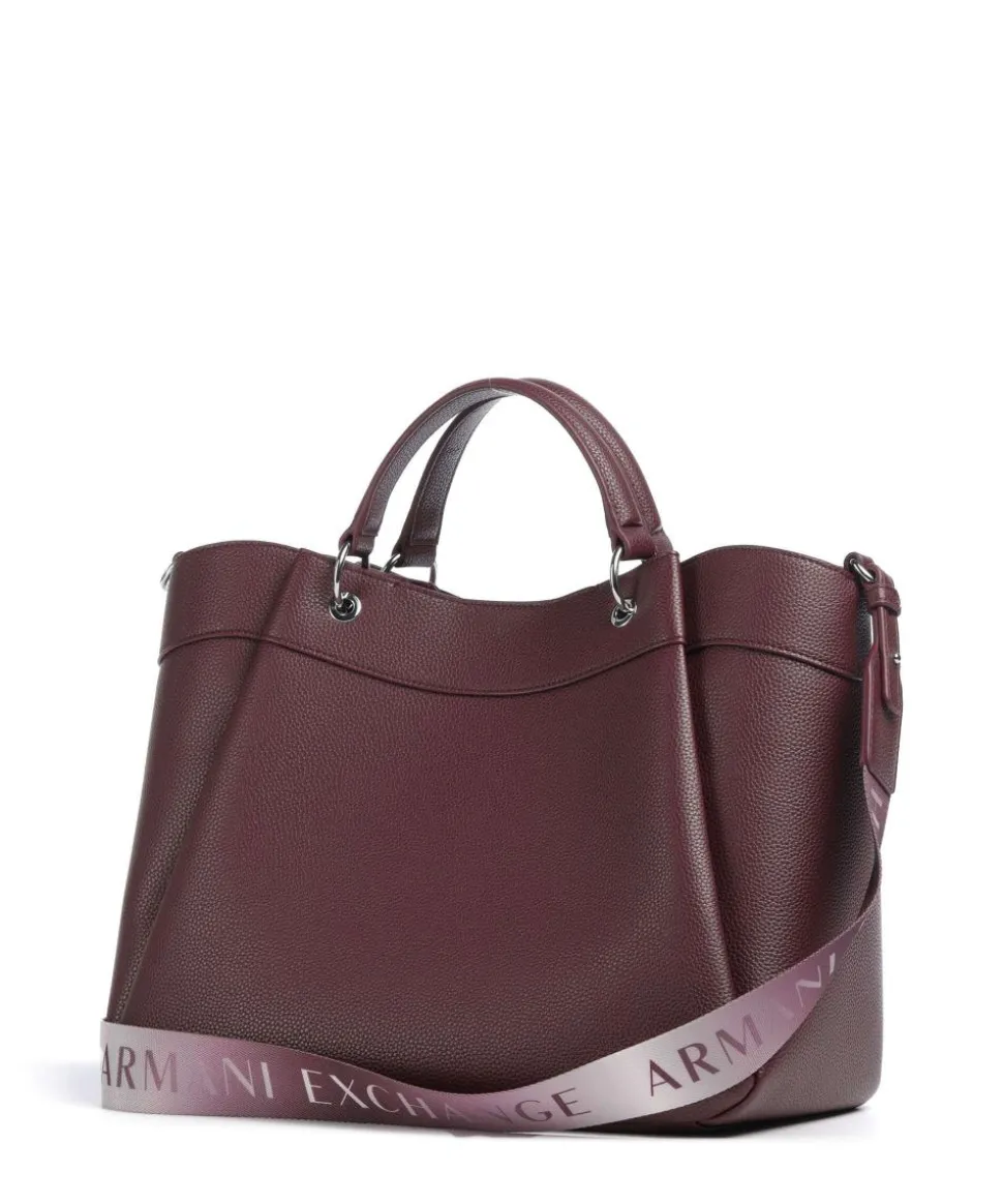 Wave L Handtasche Lederimitat wein