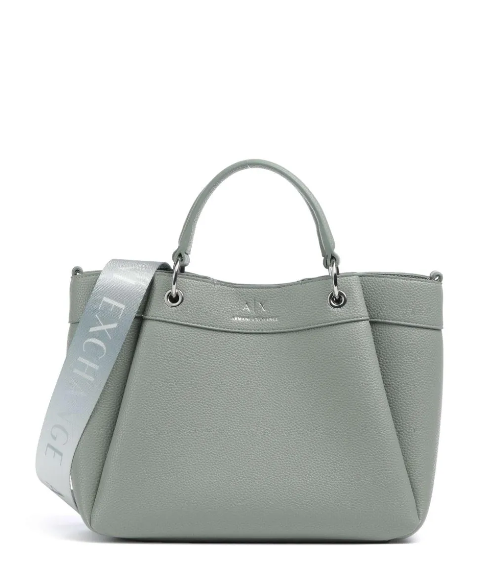 Wave M Handtasche Lederimitat grünblau