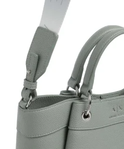 Wave M Handtasche Lederimitat grünblau