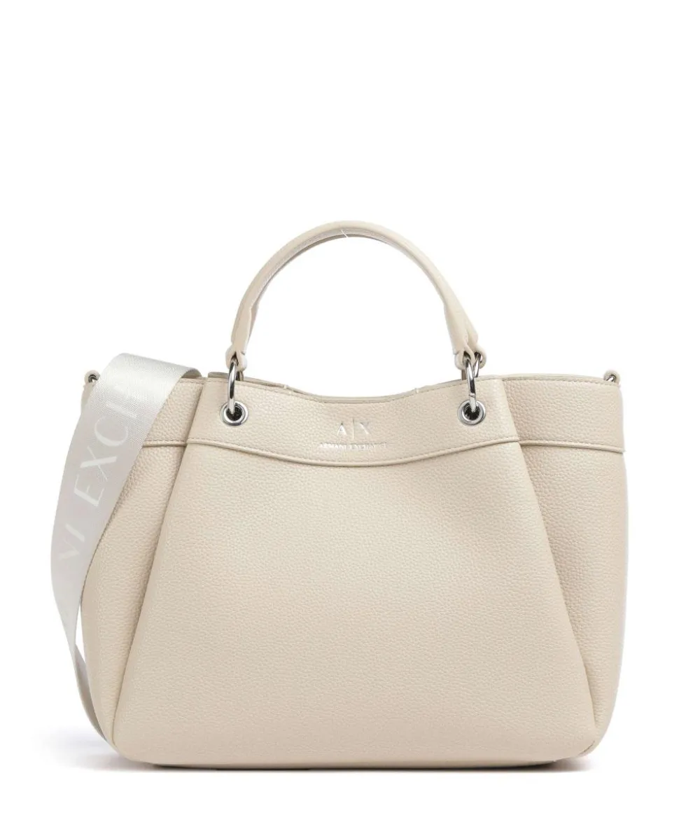 Wave M Handtasche Lederimitat elfenbein