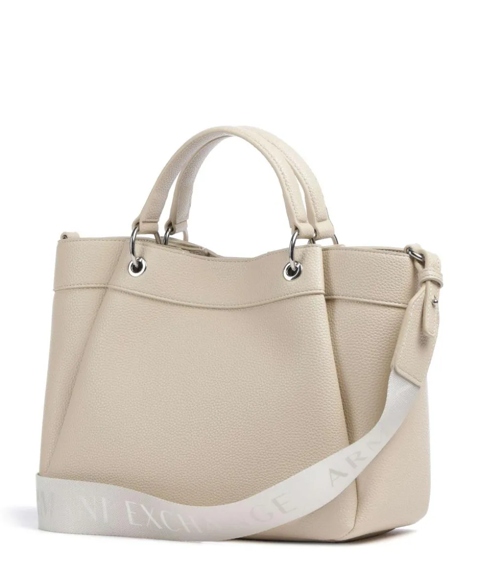 Wave M Handtasche Lederimitat elfenbein