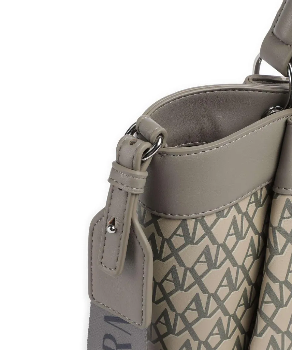 Wave Monogram M Handtasche Lederimitat beige