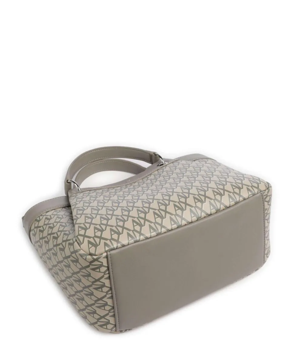 Wave Monogram M Handtasche Lederimitat beige