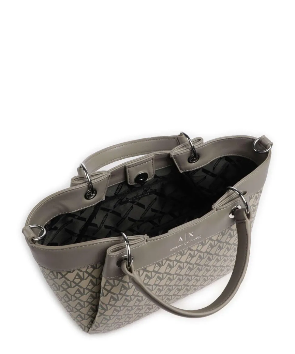 Wave Monogram M Handtasche Lederimitat beige