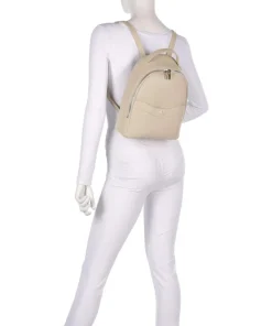 Wave Rucksack Lederimitat sand